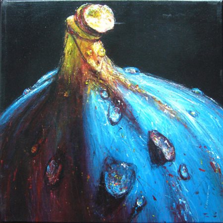 Almà'ch " Berenice " Acrilico su tela cm 40 x 40 Firmato e intitolato sul...