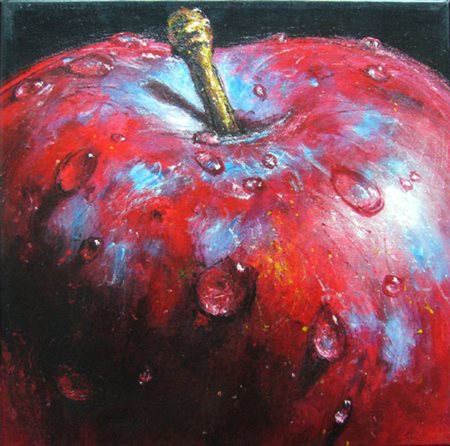 Almà'ch " Bimba " Acrilico su tela cm 40 x 40 Firmato e intitolato sul retro,...