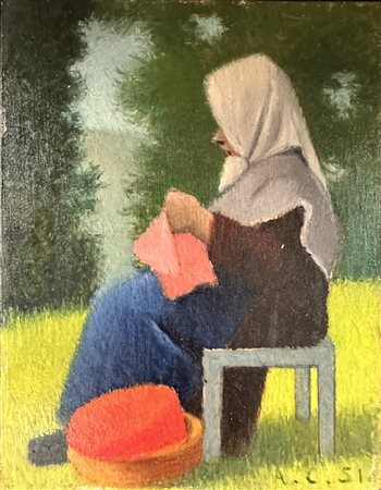 CALDERARA ANTONIO (1903 - 1978) - Donna al sole.