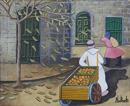 PROIETTI NORBERTO (1927 - 2009) - Il carro con le mele.