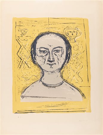 Massimo Campigli (Berlino 1895-Saint-Tropez 1971)  - Autoritratto, 1965
