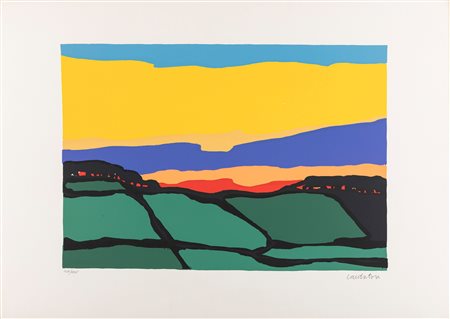 Domenico Cantatore (Ruvo di Puglia 1906-Parigi 1998)  - Il cielo sulla collina, 1968