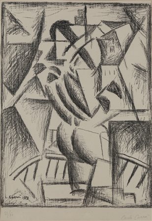 Carlo Carrà (Quargnento 1881-Milano 1966)  - Donne al bancone, 1949