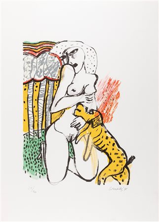 Corneille (Guillaume Cornelis Van Beverloo, Liegi 1922-Auvers-sur-Oise 2010)  - Senza titolo, 1975