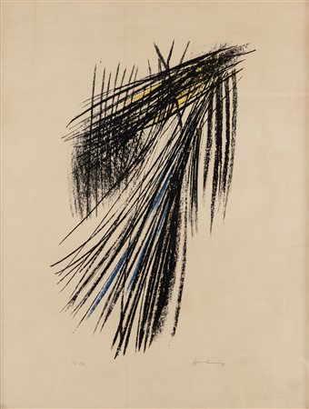 Hans Hartung (Lipsia 1904-Antibes 1989)  - L 23, 1957