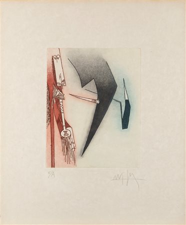 Wifredo Lam (Sagua la Grande 1902-Parigi 1982)  - Senza titolo, 1966