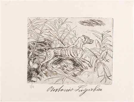 Antonio Ligabue (Zurigo 1899-Gualtieri 1965)  - Senza titolo, 60s