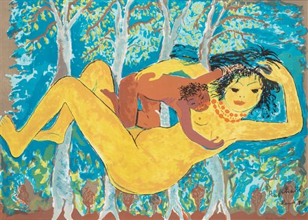 Antonietta Raphaël Mafai (Kaunas 1895-Roma 1975)  - Maternità, 1970