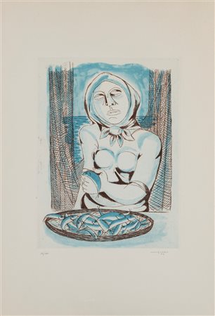 Giuseppe Migneco (Messina  1903-Milano 1997)  - Senza titolo, 1972