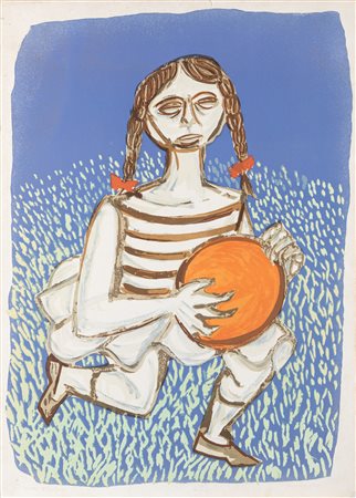 Giuseppe Migneco (Messina 1908-Milano 1997)  - Senza titolo, 1969