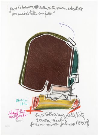 Mattia Moreni (Pavia  1920-Brisighella 1999)  - Umanoide tutto computer, 1996