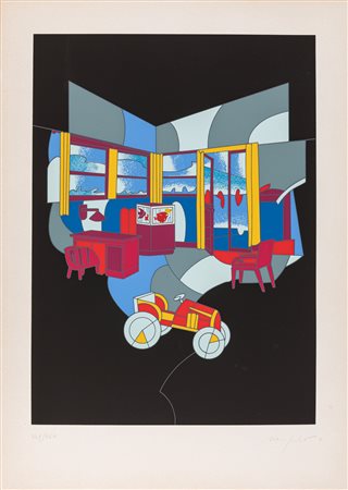 Ugo Nespolo (1941)  - Senza titolo (Interno)