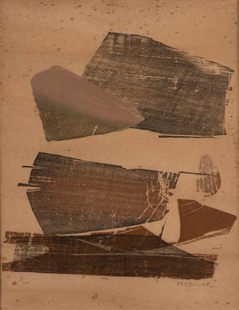 Fayga  Ostrower (Łódź, Polonia 1920-Rio de Janeiro 2001)  - Composizione astratta