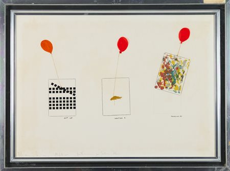 Aldo Mondino, Palloncini per Galleria Stein (progetto per esposizione), 1966