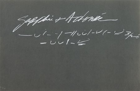 Cy Twombly, Senza titolo (Dalle 8 Odi di Orazio), 1968