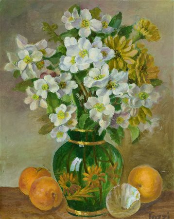 Mario Tozzi, Vaso verde con fiori, 1916