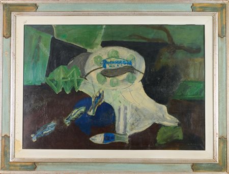 Bruno Cassinari, Natura morta con pesce, 1949