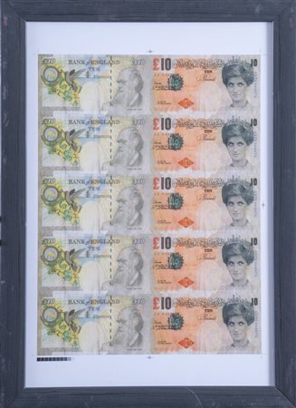 BANKSY (Bristol 1974) "Banksy of England". Stampa su carta. Cm 48x33.