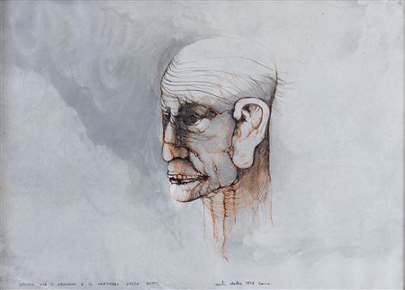 SERGIO VACCHI (Castenaso 1925 - Siena 2016) "Studio per il concavo e il...