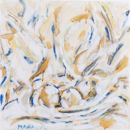 PIERO MANAI (Bologna 1951 – 1988) "Natura morta", 1984. Olio e tecnica mista...