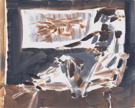 SERGIO ROMITI (Bologna 1928 - 2000) "Senza titolo", 1954. Olio su tela...