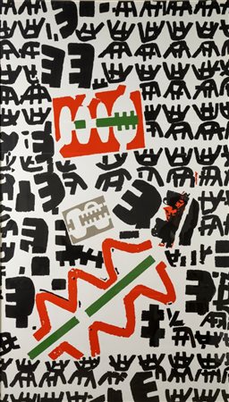 GIUSEPPE CAPOGROSSI (Roma 1900 - 1972) "Senza titolo", 1970. Serigrafia a...