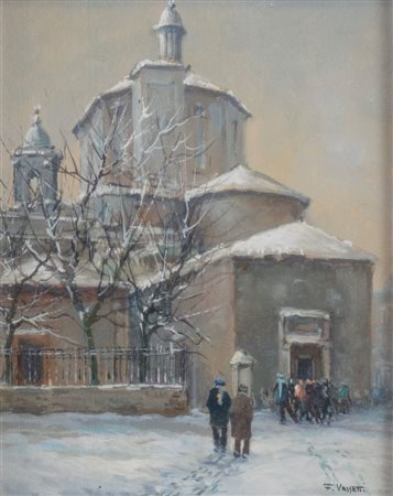 FRANCESCO VASSETTI (Napoli 1936 - 2020) "Via Verziere, Chiesa di San...