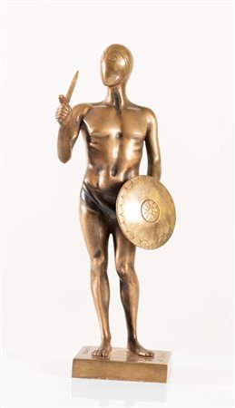 GIORGIO DE CHIRICO (Volo 1888 - Roma 1978) "Il gladiatore". Scultura in...
