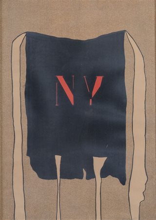 ROBERTO CRIPPA (Monza 1921 - Bresso 1972) "Senza titolo". Litografia a colori...