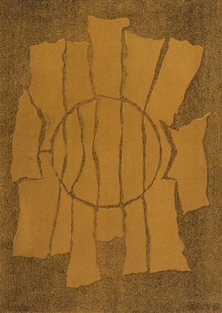 ROBERTO CRIPPA (Monza 1921 - Bresso 1972) "Senza titolo". Litografia a colori...