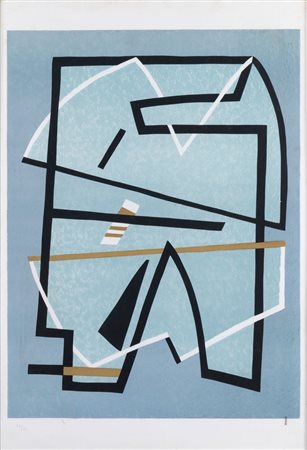ALBERTO MAGNELLI (Firenze 1888 - Meudon 1971 )"Composizione". Litografia a...