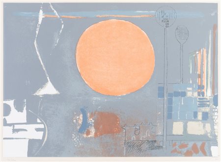 BRUNO SAETTI (Bologna 1902 - 1984) "Sole rosa", 1975. Litografia a colori su...