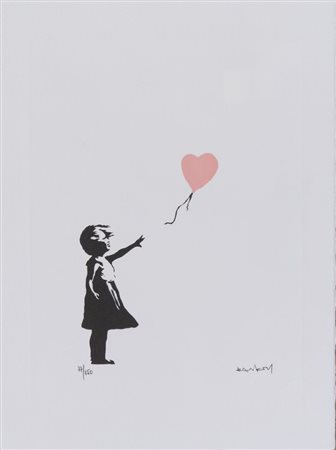 BANKSY (Bristol 1974), after. "Balloon girl". Litografia a colori su carta....