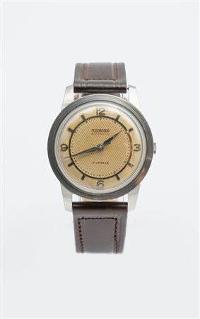 Richard Calatrava, anni 50 Cassa rotonda in acciaio. Quadrante color crema...