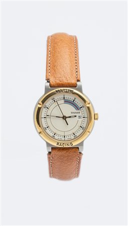 Tissot Martini Racing Lady, anni 80 Cassa rotonda in acciaio, lunetta dorata....