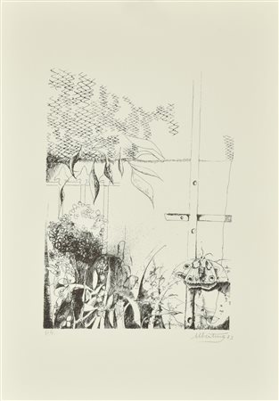 Giovanni Ubertino RACCONTO litografia su carta, cm 50x35, es. P.A. firma e...