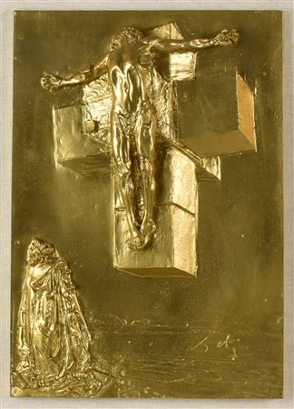 Dan Breus OMAGGIO A DALI' - CROCIFISSIONE stampa serigrafica su lastra...