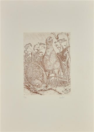 Carlo Pescatori OMAGGIO A UN INCISORE FRANCESE DELL'OTTOCENTO acquaforte, cm...