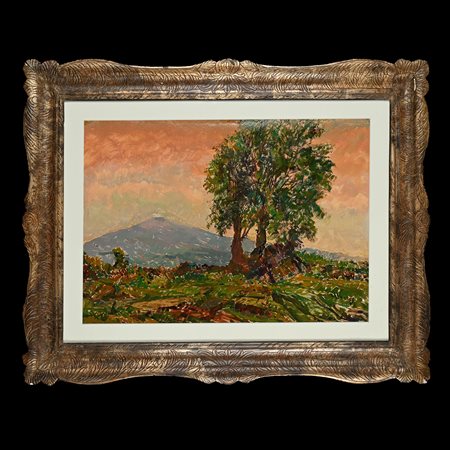 Roberto Rimini (Palermo, 1888 - 1971), Veduta dell'Etna 