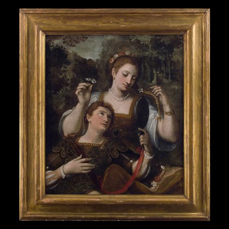 Giovanni Battista Paggi (Pieve di Teco 1601 - 1668), cerchia di, Rinaldo e Armida