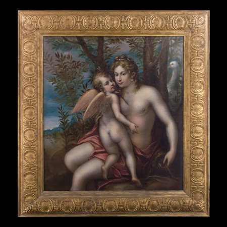Pittore veneto del XVII secolo, Venere e Amore