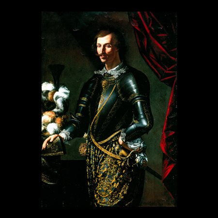 Giuseppe Vermiglio (Alessandria 1585 - post 1635), Ritratto di gentiluomo in armatura