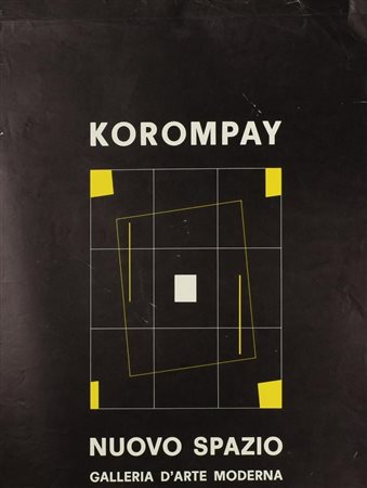 KOROMPAY NUOVO SPAZIO manifesto, 63x48cm Realizzato dalla Galleria D'arte...