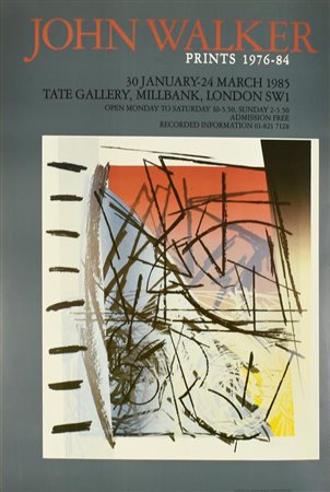 JOHN WALKER manifesto cm 76x51 per la mostra John Walker tenutasi alla Tate...
