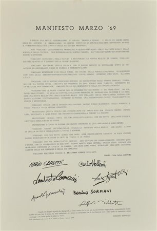 MANIFESTO MARZO 69 manifesto cm 69x43, realizzato dalla Galleria Laminima,...
