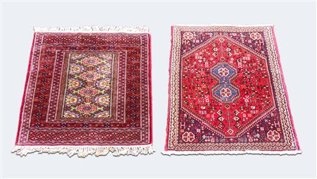 DUE TAPPETI PERSIANI D'EPOCA cm 65x90 e cm 60x100