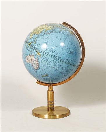 MAPPAMONDO LUMINOSO IN MATERIALE PLASTICO Columbus base in metallo h cm 45