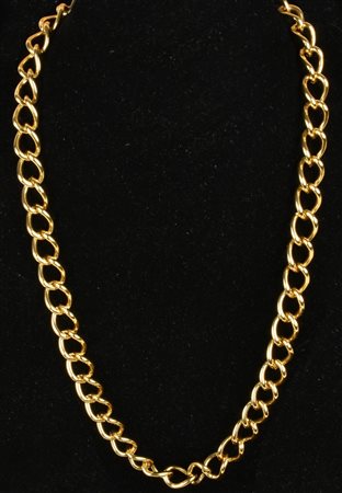 CINTURA in metallo dorato Italia, anni '70 lunghezza cm 125