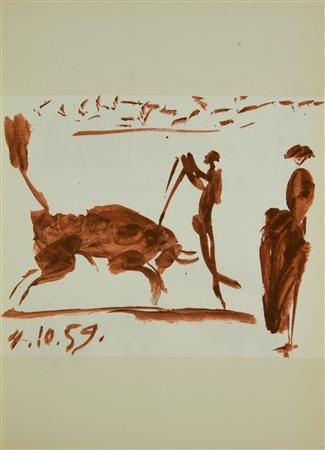 Pablo Picasso SENZA TITOLO stampa tipografica, cm 37x26,5