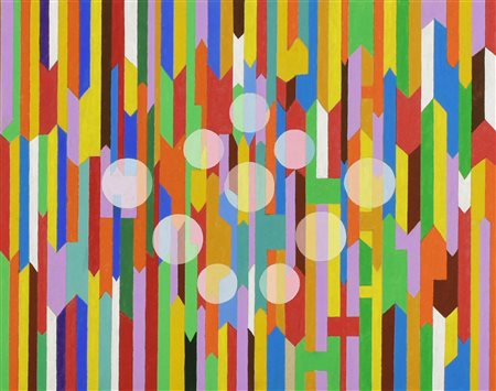 Francesco Fasano PRESENZE X acrilico su cartoncino, cm 32x40 sul retro:...